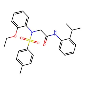 2-(2-ethoxy-N-(4-methylphenyl)sulfonylanilino)-N-(2-propan-2-ylphenyl)acetamide structure