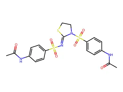 N-(4-(((5-((4-(ACETYLAMINO)PHENYL)SULFONYL)(2,5-THIAZOLIDINYLIDENE))AZAMETHYL)SULFONYL)PHENYL)ETHANAMIDE structure