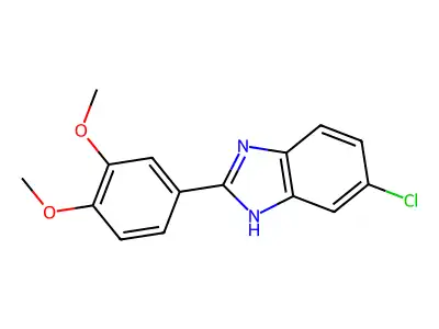 5-chloro-2-(3,4-dimethoxyphenyl)-1H-benzimidazole structure