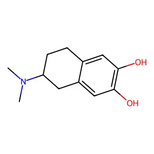 2-(N,N-dimethylamino)-6,7-dihydroxytetralin structure