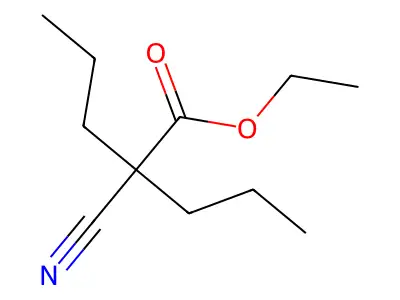 Ethyl 2-cyano-2-propylpentanoate structure