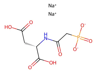 Disodium 2-[(2-phosphonatoacetyl)amino]butanedioic acid structure