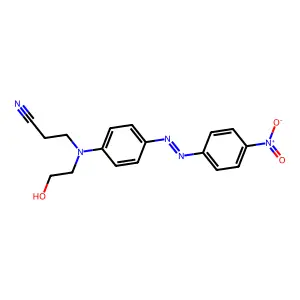 Propanenitrile, 3-((2-hydroxyethyl)(4-(2-(4-nitrophenyl)diazenyl)phenyl)amino)- structure