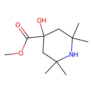 4-Piperidinecarboxylic acid, 4-hydroxy-2,2,6,6-tetramethyl-, methyl ester structure
