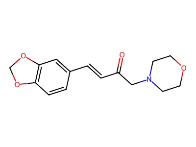 1-(3,4-Methylenedioxyphenyl)-4-morpholino-1-butene-3-one structure