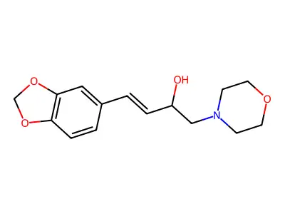 1-(3,4-Methylenedioxyphenyl)-4-morpholino-1-butene-3-ol structure