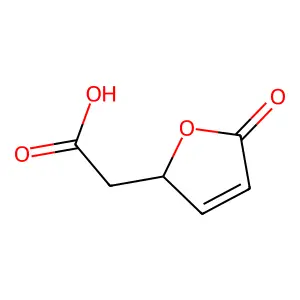 2,5-Dihydro-5-oxo-2-furanacetic acid structure