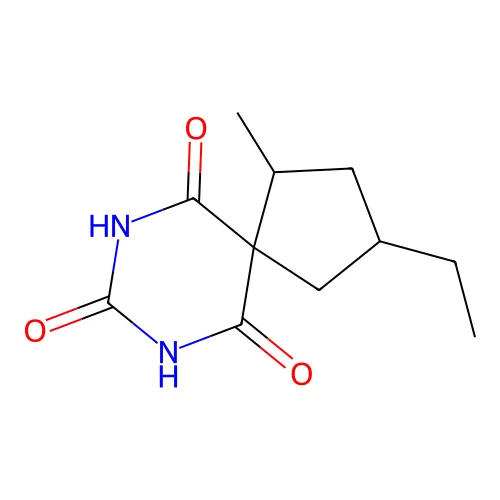 2-Ethyl-4-methyl-7,9-diazaspiro[4.5]decane-6,8,10-trione structure