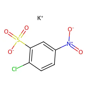 Benzenesulfonic acid, 2-chloro-5-nitro-, potassium salt (1:1) structure
