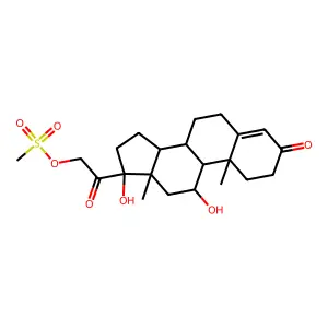 Cortisol 21-mesylate structure