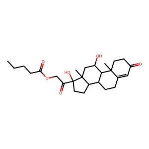 11beta,17,21-Trihydroxypregn-4-ene-3,20-dione 21-valerate structure