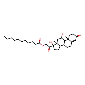 11beta,17,21-Trihydroxypregn-4-ene-3,20-dione 21-undecanoate structure