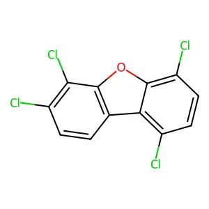 1,4,6,7-Tetrachlorodibenzofuran structure