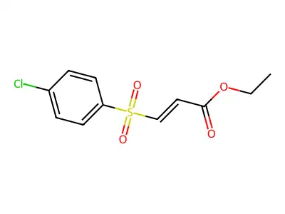 Ethyl 3-(4-chlorophenyl)sulfonylprop-2-enoate structure