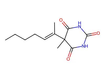 5-(Hept-2-en-2-yl)-4,6-dihydroxy-5-methylpyrimidin-2(5H)-one structure
