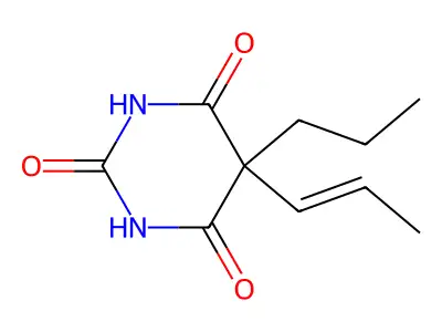 5-Prop-1-enyl-5-propyl-1,3-diazinane-2,4,6-trione structure