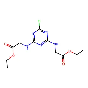 Glycine, N,N'-(6-chloro-s-triazine-2,4-diyl)di-, diethyl ester structure