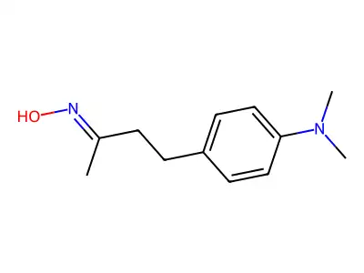 N-[4-[4-(dimethylamino)phenyl]butan-2-ylidene]hydroxylamine structure