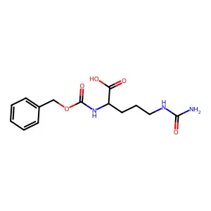 N5-(aminocarbonyl)-N2-[(phenylmethoxy)carbonyl]-L-ornithine structure