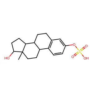 17-Hydroxyestra-1,3,5(10)-trien-3-yl hydrogen sulfate structure
