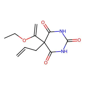 Barbituric acid, 5-allyl-5-(1-ethoxyvinyl)- structure