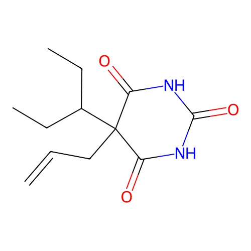 5-Pentan-3-yl-5-prop-2-enyl-1,3-diazinane-2,4,6-trione structure