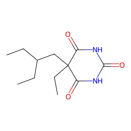 5-Ethyl-5-(2-ethylbutyl)-1,3-diazinane-2,4,6-trione structure