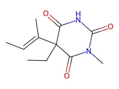 5-(But-2-en-2-yl)-5-ethyl-6-hydroxy-3-methylpyrimidine-2,4(3H,5H)-dione structure
