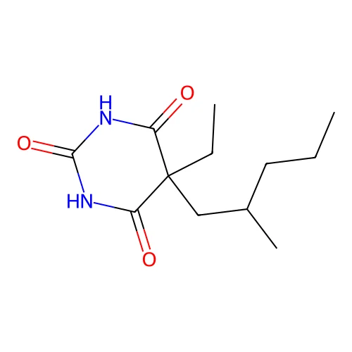 5-Ethyl-5-(2-methylpentyl)-1,3-diazinane-2,4,6-trione structure