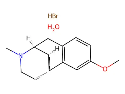Dextromethorphan hydrobromide monohydrate structure