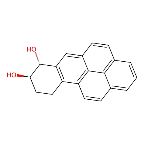 (7R,8R)-7,8,9,10-Tetrahydrobenzo[def]chrysene-7,8-diol structure