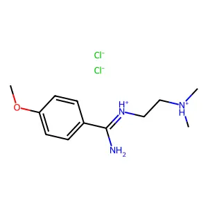 Benzamidine, N-(2-dimethylaminoethyl)-4-methoxy-, dihydrochloride structure
