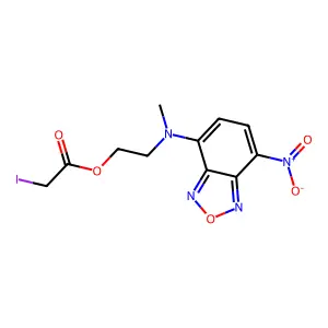 4-(N-(Iodoacetoxy)ethyl-N-methyl)amino-7-nitrobenz-2-oxa-1,3-diazole structure