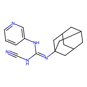 Guanidine, 1-adamantyl-2-cyano-3-(3-pyridyl)- structure
