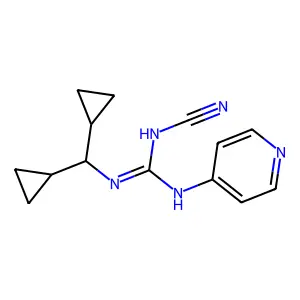 Guanidine, 2-cyano-1-dicyclopropylmethyl-3-(4-pyridyl)- structure