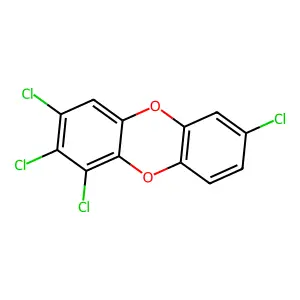 1,2,3,7-Tetrachlorodibenzo-p-dioxin structure