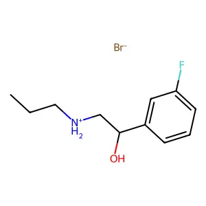 1-(3-Fluorophenyl)-2-(propylamino)ethan-1-ol--hydrogen bromide (1/1) structure