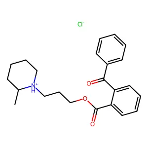 3-(2-Methylpiperidin-1-yl)propyl 2-benzoylbenzoate--hydrogen chloride (1/1) structure