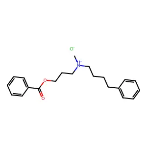 Benzoic acid, 3-(N-methyl-N-(4-phenylbutyl)amino)propyl ester, hydrochloride structure