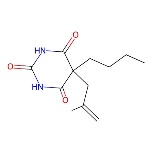 5-Butyl-5-(2-methylprop-2-enyl)-1,3-diazinane-2,4,6-trione structure