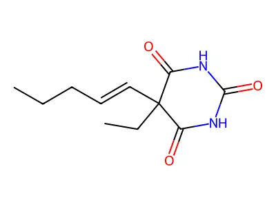 5-Ethyl-5-pent-1-enyl-1,3-diazinane-2,4,6-trione structure