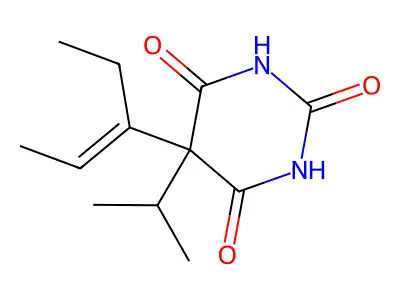 5-Pent-2-en-3-yl-5-propan-2-yl-1,3-diazinane-2,4,6-trione structure