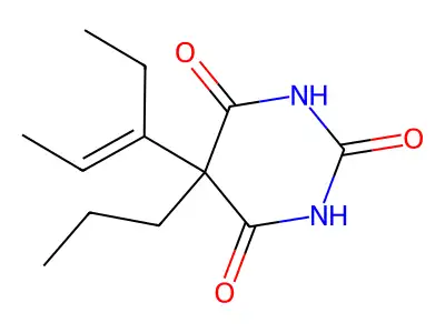 5-Pent-2-en-3-yl-5-propyl-1,3-diazinane-2,4,6-trione structure