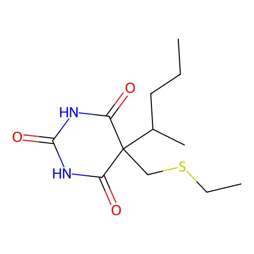 5-(Ethylsulfanylmethyl)-5-pentan-2-yl-1,3-diazinane-2,4,6-trione structure