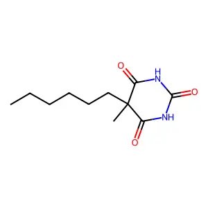 Barbituric acid, 5-hexyl-5-methyl- structure
