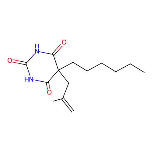 5-Hexyl-5-(2-methylprop-2-enyl)-1,3-diazinane-2,4,6-trione structure