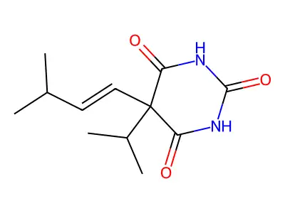 5-(3-Methylbut-1-enyl)-5-propan-2-yl-1,3-diazinane-2,4,6-trione structure
