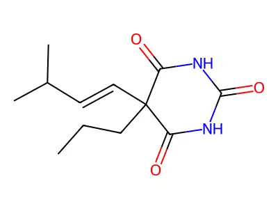 5-(3-Methylbut-1-enyl)-5-propyl-1,3-diazinane-2,4,6-trione structure