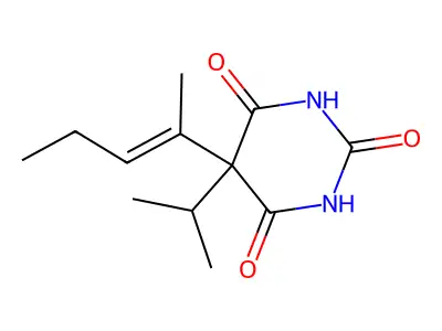5-Pent-2-en-2-yl-5-propan-2-yl-1,3-diazinane-2,4,6-trione structure