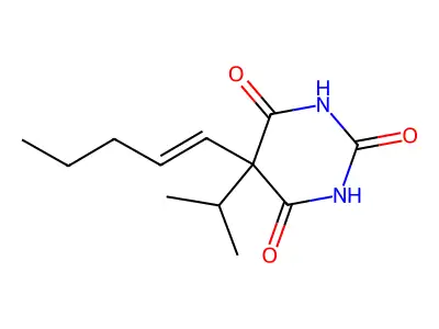 5-Pent-1-enyl-5-propan-2-yl-1,3-diazinane-2,4,6-trione structure